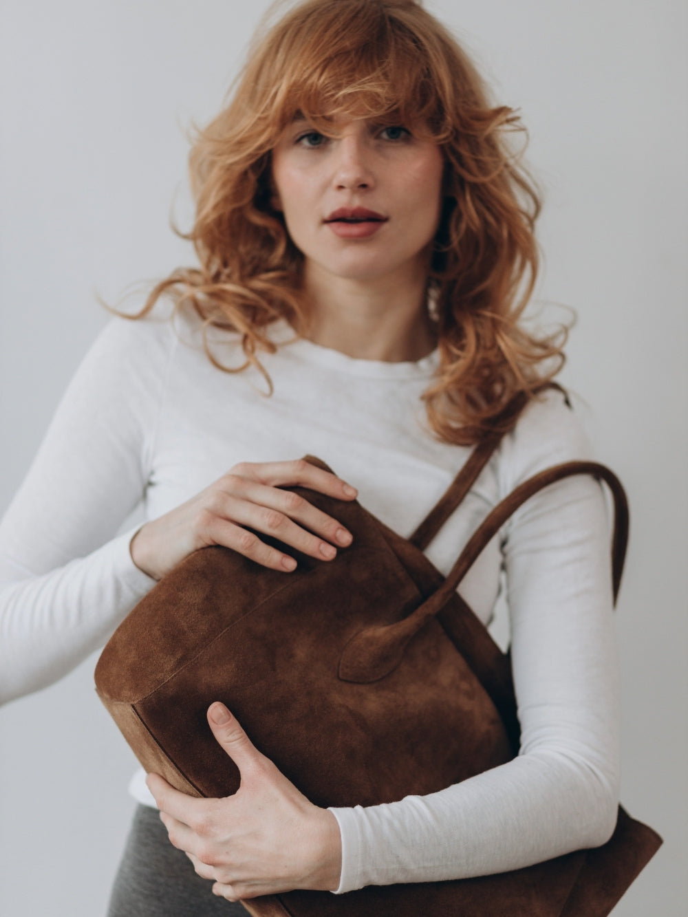 Шкіряна сумка Business Tote - замша