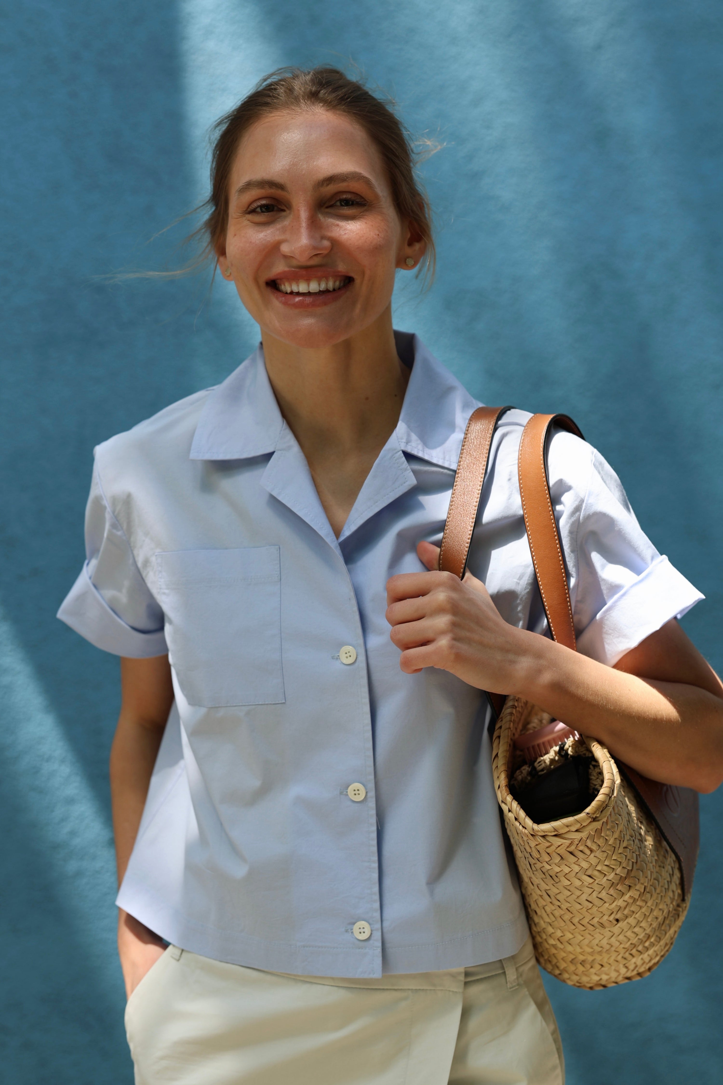 Light blue shirt